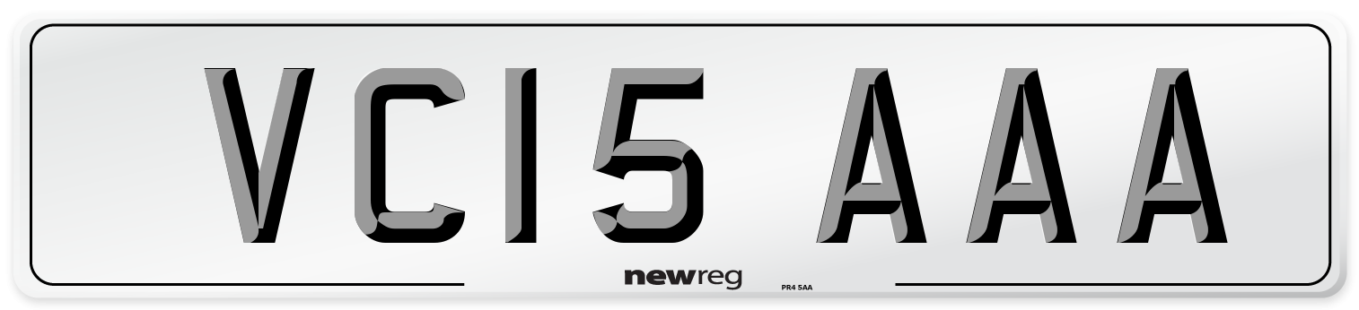 VC15 AAA Number Plate from New Reg